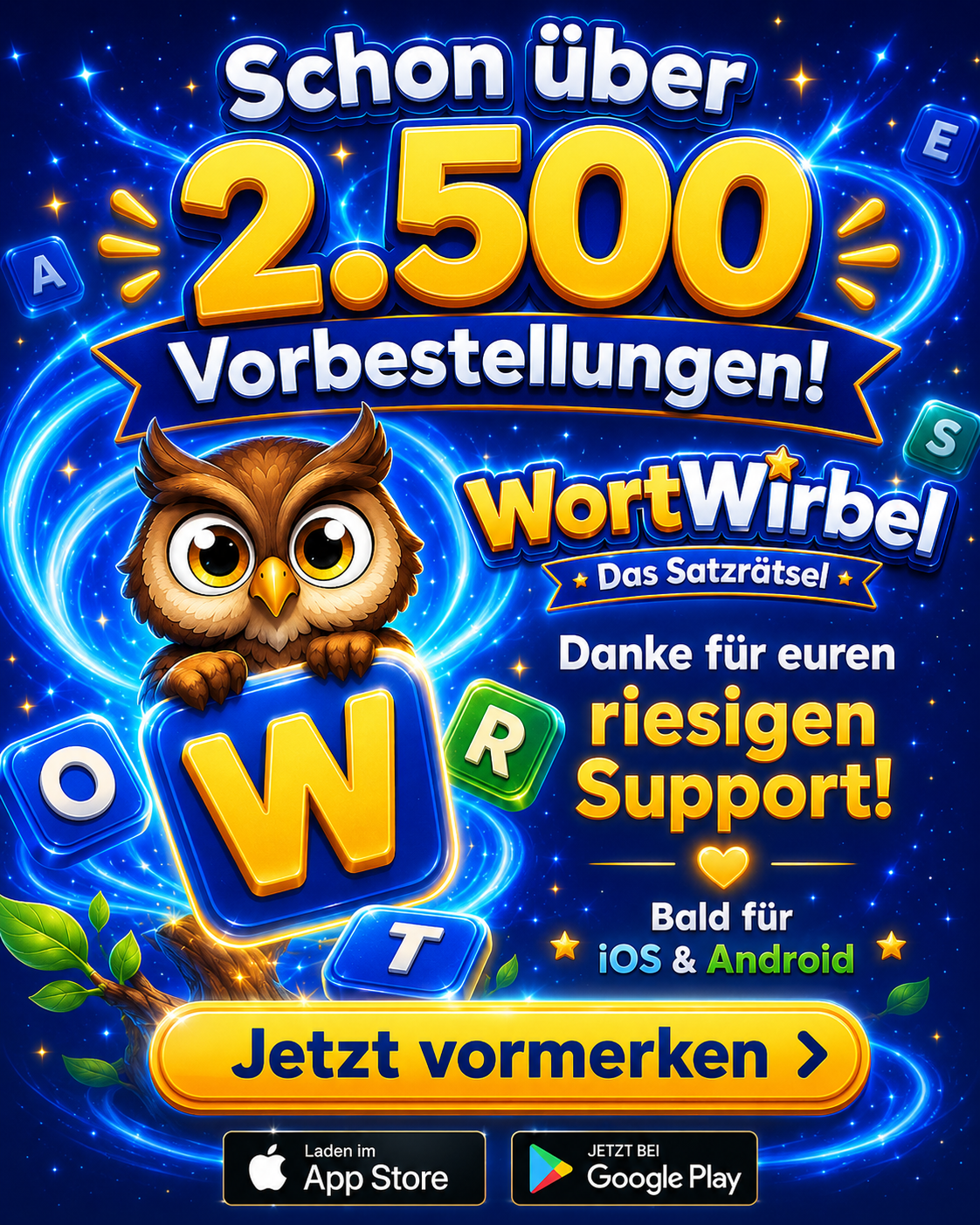 WortWirbel Motiv: Schon über 2.500 Vorbestellungen